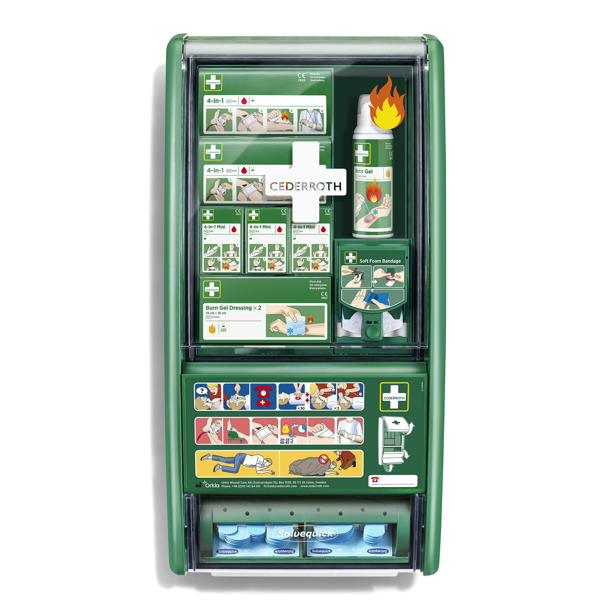 Detectable Plasters First Aid & Burn Station