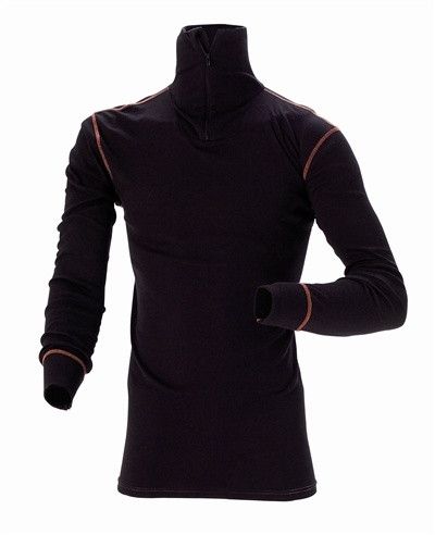 J.A.K. 6002 Coolmax Termoundertrøje m/høj hals Sort