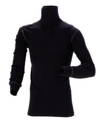 J.A.K. 6008 Merino Termoundertrøje m/høj hals Sort